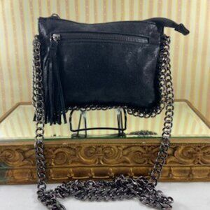 Black Vegan Vintage Mini Crossbody
